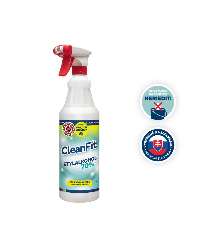 CleanFit Etylalkohol Citrus Dezinfekčný prostriedok 1 L