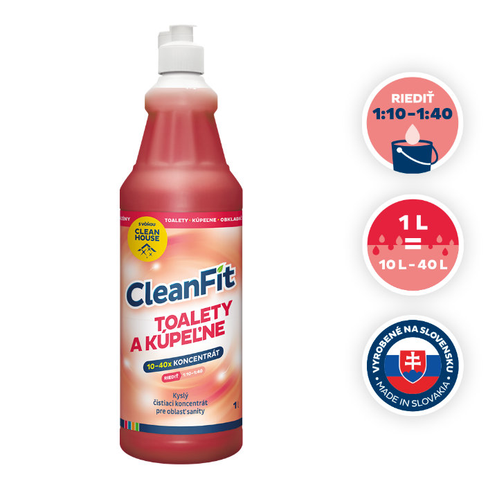 CleanFit Toalety a kúpeľne Čistiaci koncentrát 1L