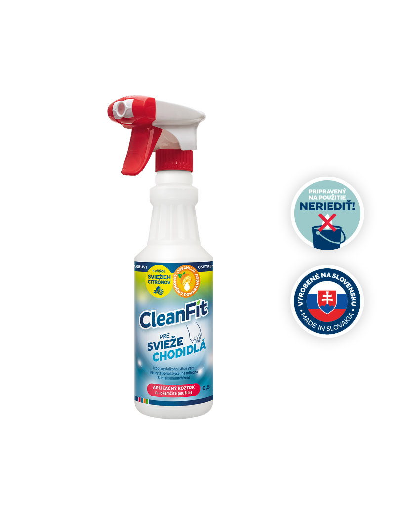 CleanFit Svieže chodidlá Aplikačný roztok 500 ml