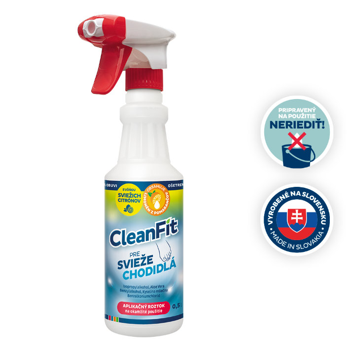 CleanFit Svieže chodidlá Aplikačný roztok 500 ml