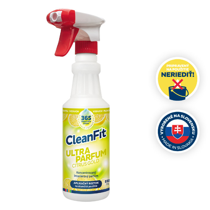 CleanFit Ultra Parfum Citrus Gold Osviežovač 550 ml