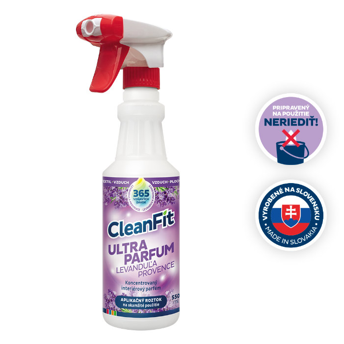 CleanFit Ultra Parfum Levanduľa Provence Osviežovač 550 ml