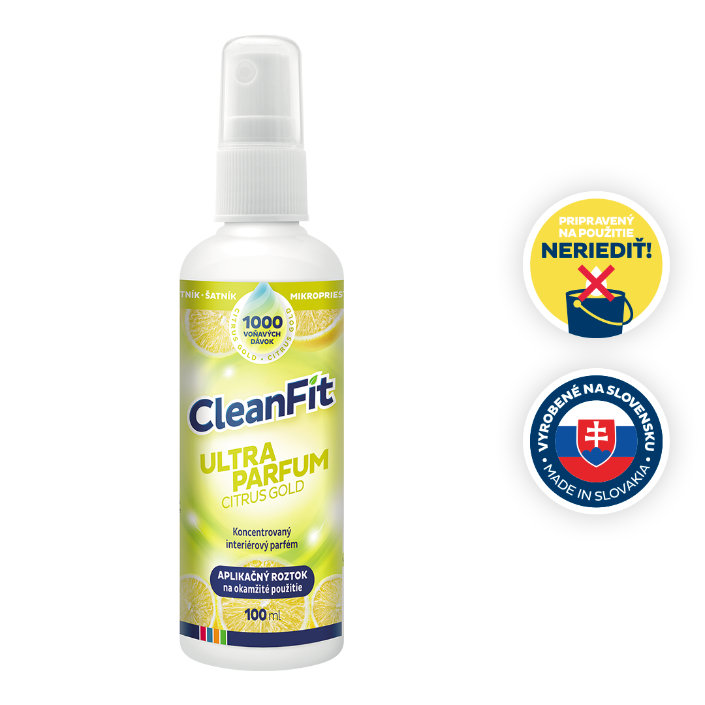 CleanFit Ultra Parfum Citrus Gold Osviežovač 100 ml