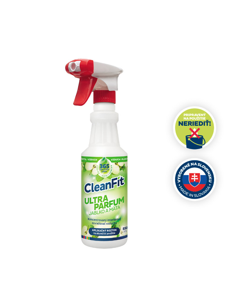 CleanFit Ultra Parfum Jablko a Mäta Osviežovač 550 ml