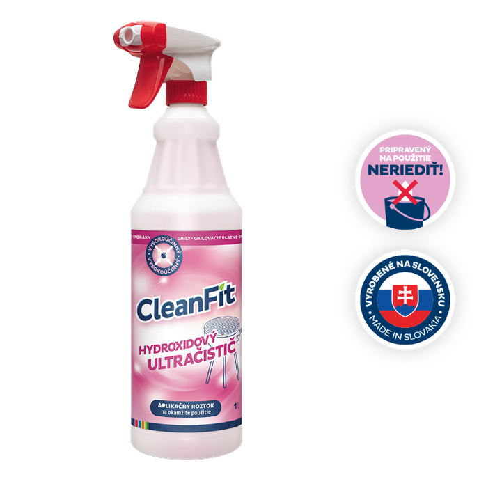 CleanFit Hydroxidový Ultračistič na čistenie grilov a sporákov 1 L