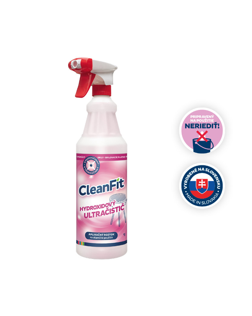 CleanFit Hydroxidový Ultračistič na čistenie grilov a sporákov 1 L