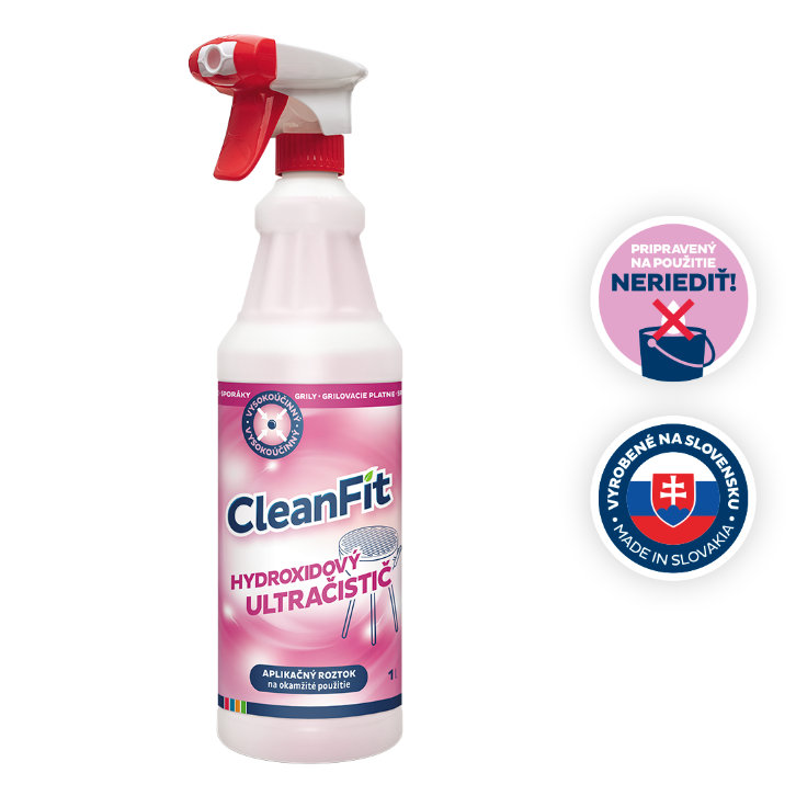 CleanFit Hydroxidový Ultračistič na čistenie grilov a sporákov 1 L