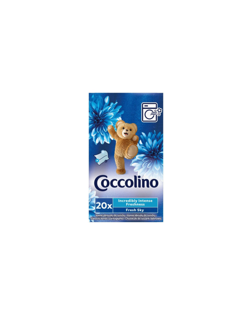 Coccolino Intense Fresh Sky Vonné obrúsky do sušičky 20 ks