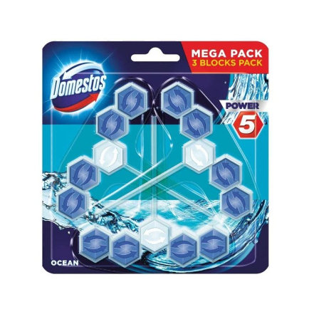 Domestos Power 5 Ocean WC blok 3 x 55 g