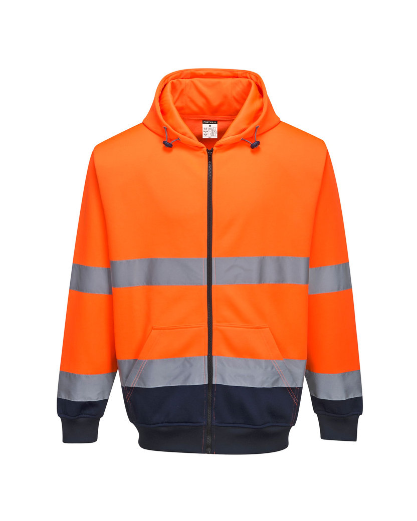 Portwest B317 Reflexná mikina s kapucňou na zips