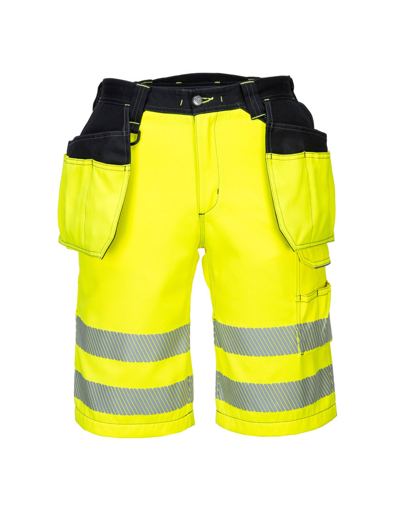 Portwest PW343 PW3 Hi-Vis Reflexné krátke nohavice