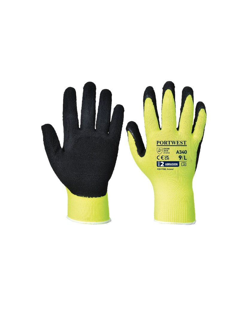 Portwest A340 Hi-Vis Grip Pracovné rukavice 12 párov