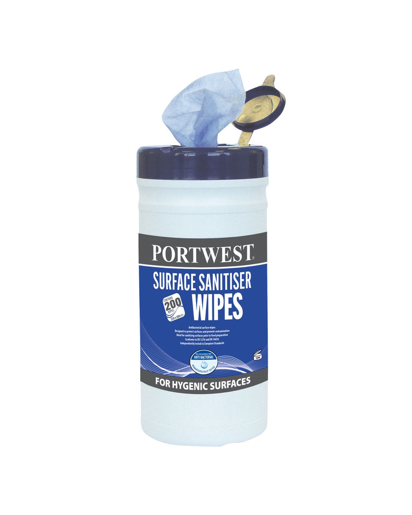 Portwest IW50 Čistiace obrúsky na čistenie povrchov (200 obrúskov)