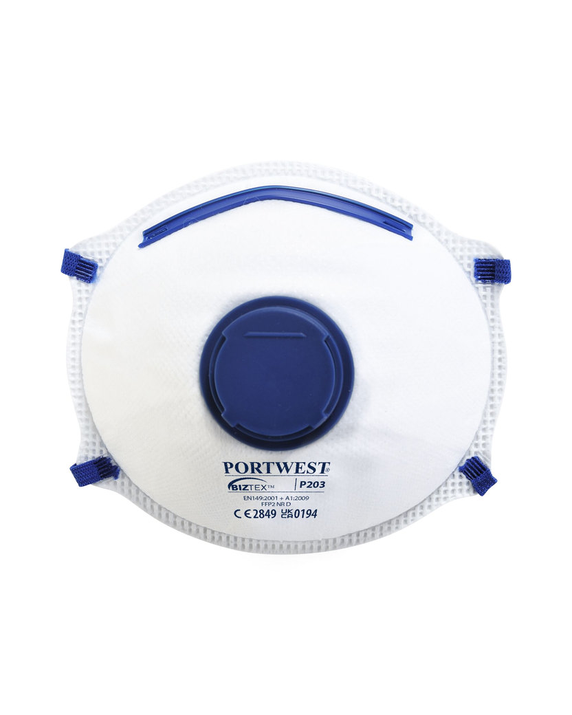 Portwest P203 Dolomit FFP2 Časticový respirátor s výdychovým ventilom 10 ks