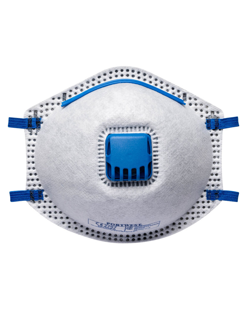 Portwest P220 FFP2 Uhlíkový respirátor s výdychovým ventilom 10 ks