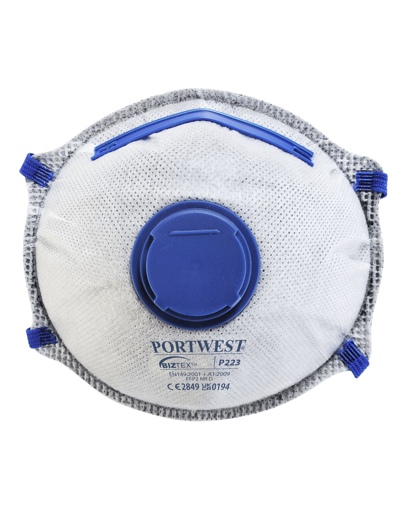 Portwest P223 Dolomit FFP2 Uhlíkový respirátor s výdychovým ventilom 10 ks