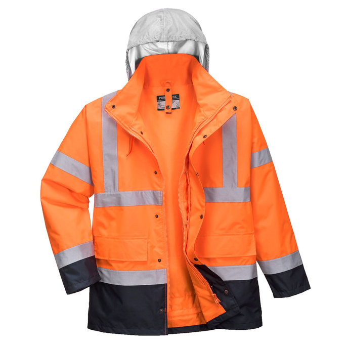 Portwest S471 Hi-Vis Contrast Traffic Reflexná bunda 4v1